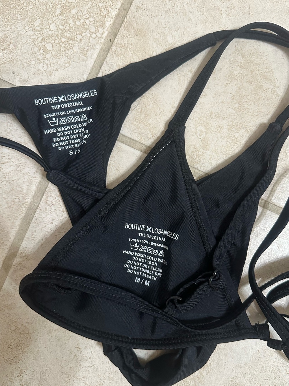 Boutine LA Black Triangle String Bikini Set - Picture 3 of 3